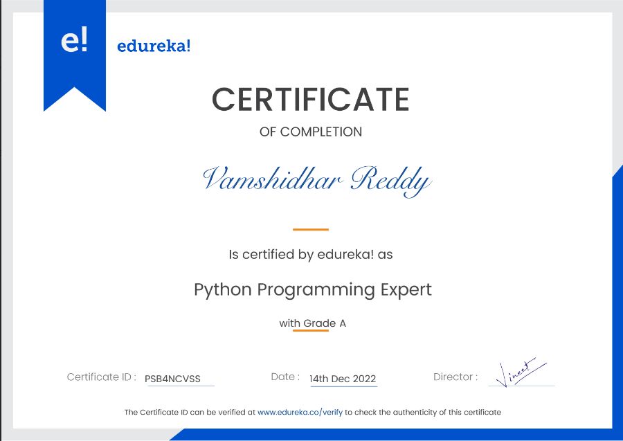 Vamshidhar Reddy Beecharla | Python Backend Developer & Technical Analyst